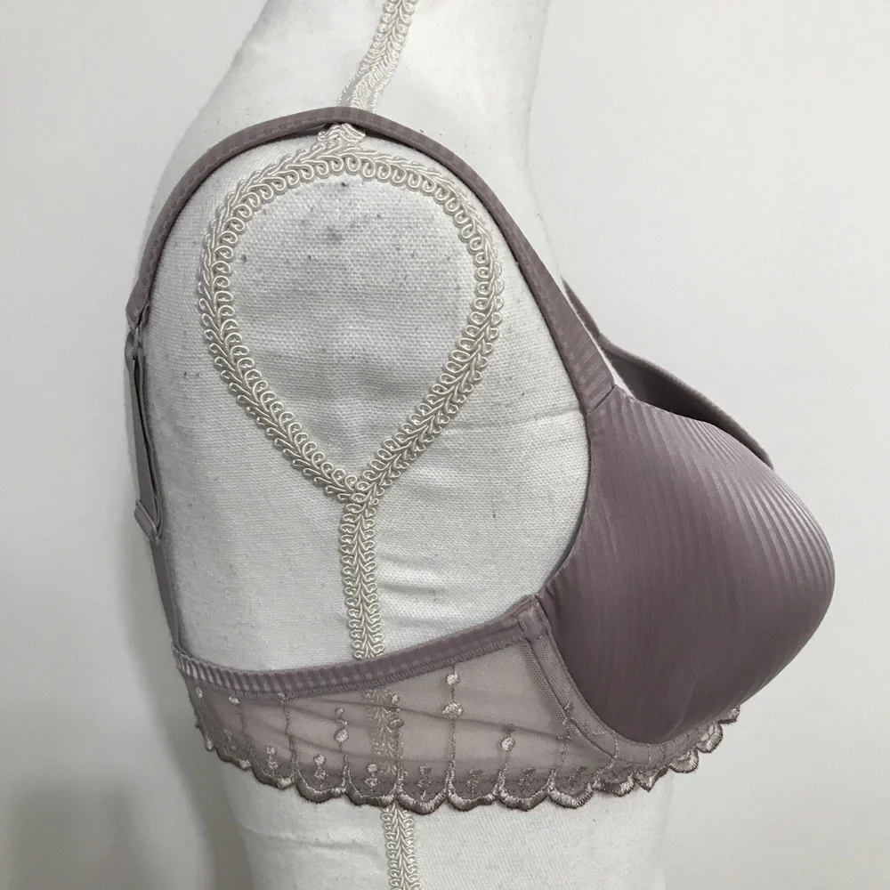 LOU Paris Light Purple Bra with Scalloped Lace - Picture 6 of 13